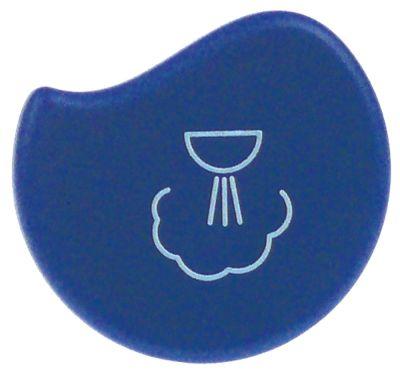 Symbol blå Damp
