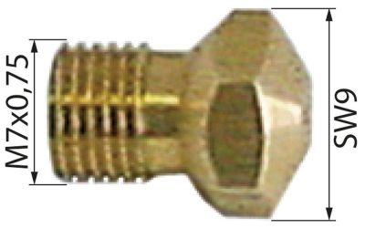 gas injector thread M7x0.75mm WS 9 bore ø 0,65mmLPG