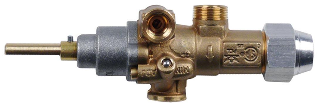 Gashane Type 21S KBD ø 35mm Gasindgang M15x1 (rør-ø 10mm) Gasudgang M10x1