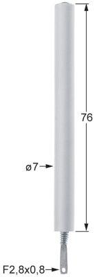 Tændelektrode Tilslutning Fladstik 2,8mm D1 ø 7mm EL1 76mm