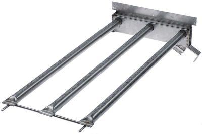 Stavbrænder med 3 rækker L 620mm B 250mm ø 27mm til grill