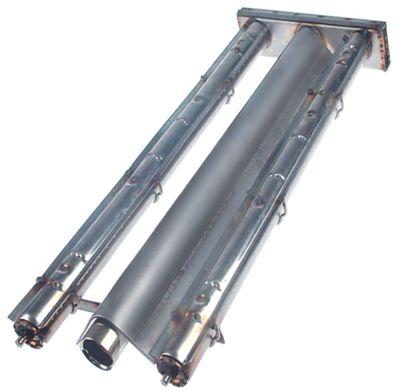 Stavbrænder med 2 rækker L 585mm B 200mm H 45mm Lavastengrill