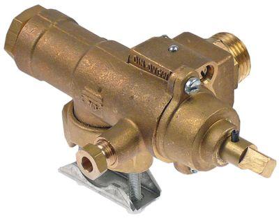 Gashane KBD ø 0mm Gasindgang Rørflange ø20mm Gasudgang 1/2