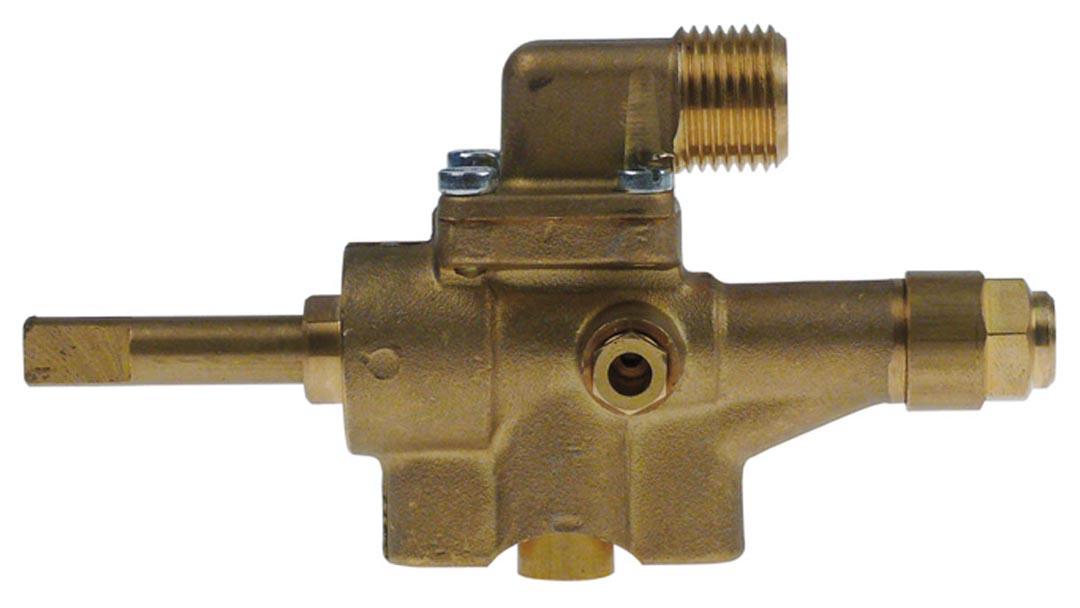 Gashane KBD ø 0mm Gasindgang Rørflange ø27mm Gasudgang 1/2