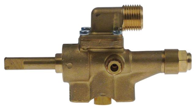 Gashane KBD ø 0mm Gasindgang Rørflange ø27mm Gasudgang 1/2