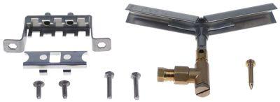 pilot burner 2 flames natural/liquid gas nozzle ø 0,45mm gas connection 6mm