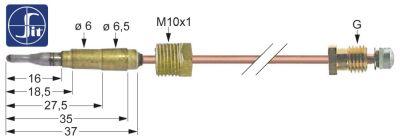 Termoelement M10x1 L 1000mm Stikkontakt ø6,0(6,5)mm SIT