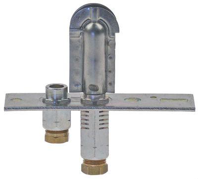 Tændbrænder med 2 flammer  - Gastilslutning 6mm POLIDORO