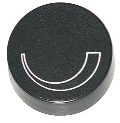 Knap Trinløs ø 42mm Akse ø 6x4,6mm Udglatning -135° passer til IMIT sort