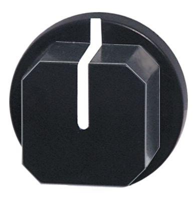 Knap Kontakt nulmærke ø 44mm Akse ø 6x4,6mm Udglatning højre sort