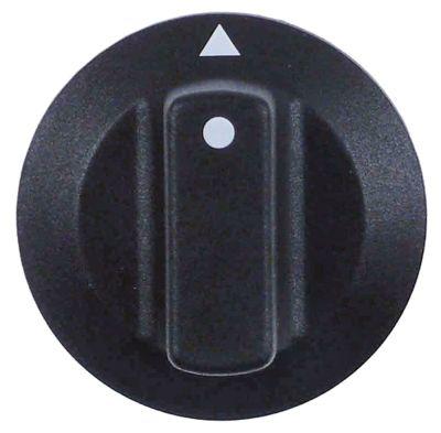 Knap Kontakt nulmærke ø 42mm Akse ø 6x4,6mm Udglatning oppe sort