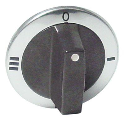 Knap Kontakt 4-takt ø 63mm Akse ø 6x4,6mm Udglatning oppe