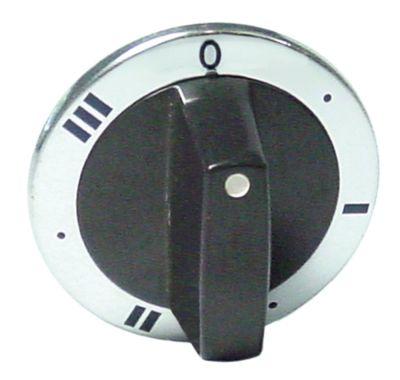 Knap Kontakt 7-takt ø 63mm Akse ø 6x4,6mm Udglatning oppe