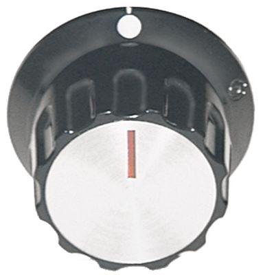 Knap Kontakt nulmærke ø 45mm Akse ø 6x4,6mm Udglatning nede sort