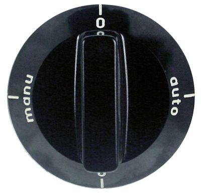 Knap manuel/automatisk ø 55mm Akse ø 6x4,6mm Udglatning oppe