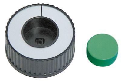 Knap Kontakt nulmærke ø 42mm Akse ø 6x4,6mm Udglatning indstillelig passer til BONNET sort