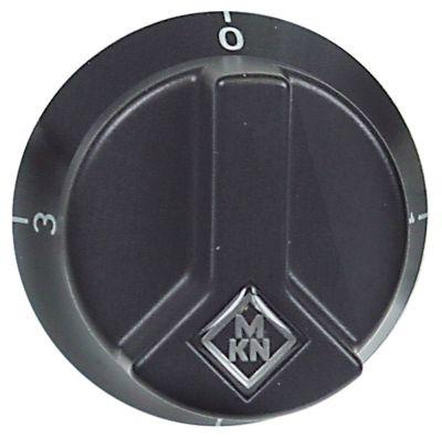 Knap Kontakt 4-takt  -°C ø 65mm Akse ø 6x4,6mm Udglatning oppe sort