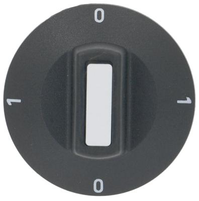 Knap Kontakt 0-1-0-1  -°C ø 50mm Akse ø 6x4,6mm Udglatning oppe sort
