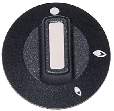 Knap - GasØ 50 mm. aksel Ø: 6x4 mm.