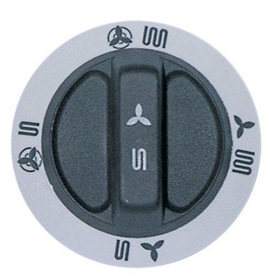 Knap Hastighed/effekt ø 72mm Akse ø 6x4,6mm Udglatning horisontal