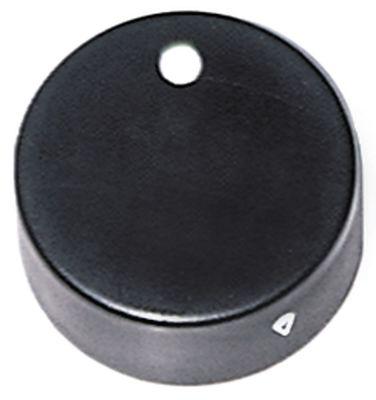 Knap Gashane PEL21 ø 40mm Akse ø 6x4,6mm Udglatning højre sort