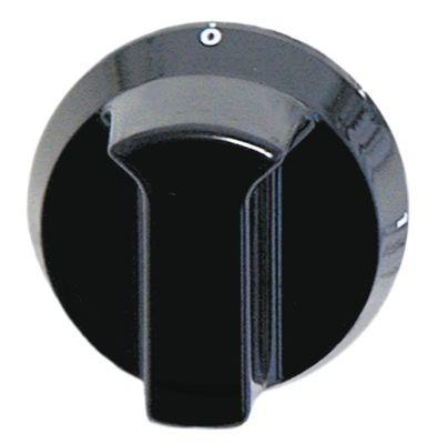 Knap Kontakt 4-takt  -°C ø 52mm Akse ø 6x4,6mm Udglatning nede sort