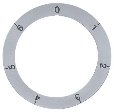 Knapsymbol Kontakt 7-takt ID ø 50mm sølv UD ø 66mm