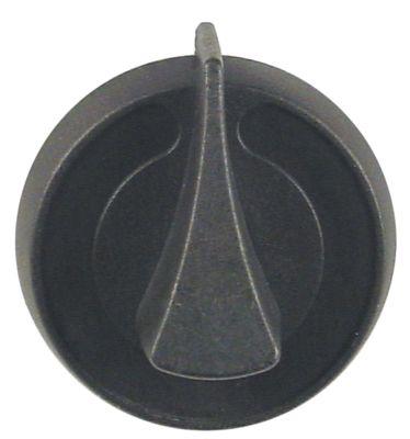 knob without symbol ø 55mm shaft ø 6x4.6mmshaft flat upper black