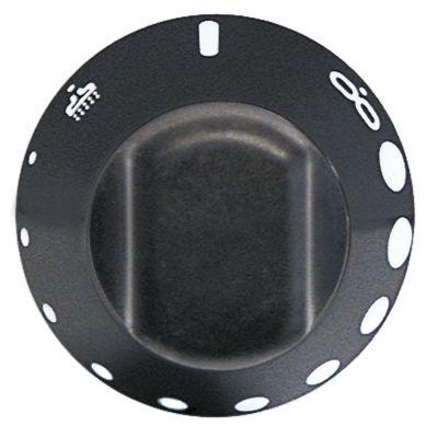 Knap Energiregulering ø 55mm Akse ø 6x4,6mm Udglatning nede