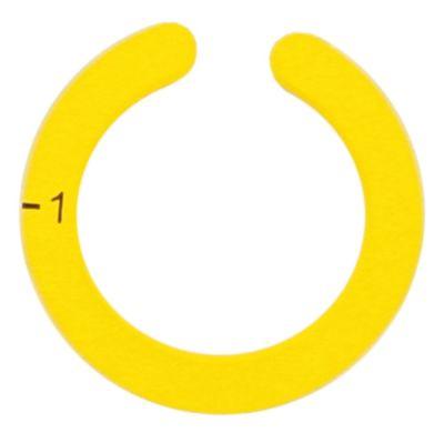 Knapsymbol Kontakt 0-1 gul