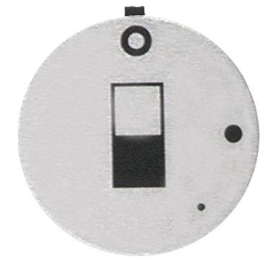 Knapsymbol Gashane uden tændflamme EGA26400 sølv UD ø 45mm