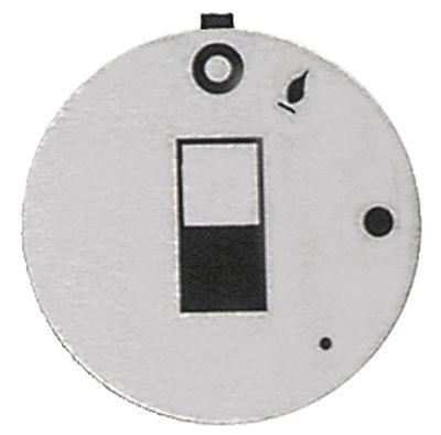 Knapsymbol Gashane med tændflamme EGA24197 sølv UD ø 45mm