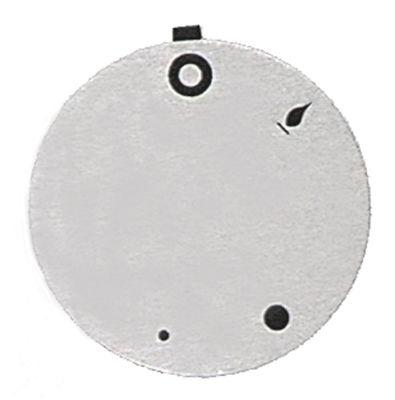 Knapsymbol Gashane med tændflamme EGA26440 sølv UD ø 45mm