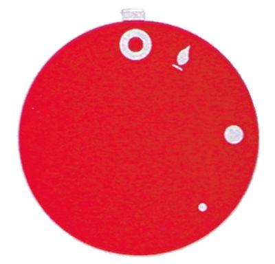 Knapsymbol Gashane PEL21/22/23 rød UD ø 45mm