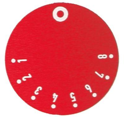 Knapsymbol Gastermostat EGA 1-8 rød UD ø 45mm