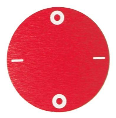 Knapsymbol Kontakt 0-1-0-1 rød UD ø 45mm
