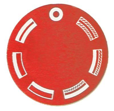 Knapsymbol Bageovn rød UD ø 45mm
