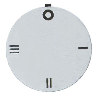 Knapsymbol Kontakt 4-takt sølv UD ø 45mm