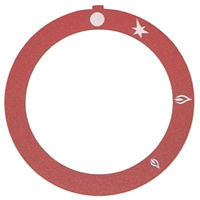 Knapsymbol Gashane med tændflamme EGA24197  -°C ID ø 455mm rød UD ø 59mm