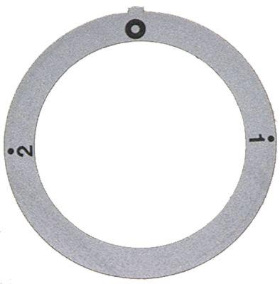Knapsymbol Kontakt 2-0-1 1-2°C ID ø 455mm sølv UD ø 59mm