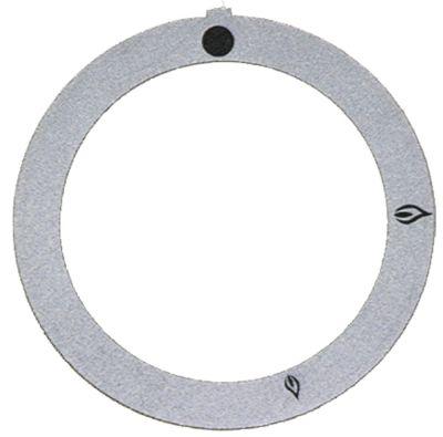 Knapsymbol Gashane uden tændflamme EGA26400  -°C ID ø 455mm sølv UD ø 59mm