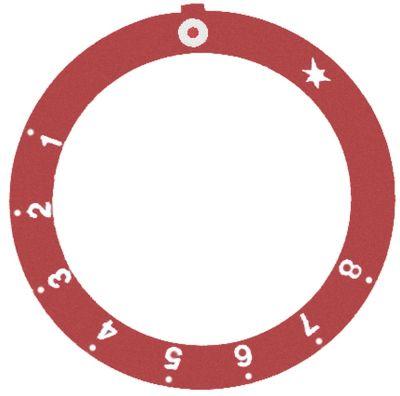 Knapsymbol Gastermostat EGA 1-8  -°C ID ø 455mm rød UD ø 59mm