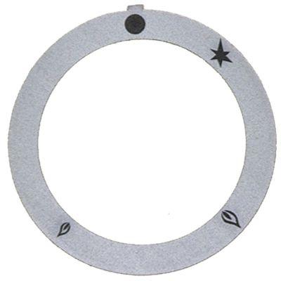 Knapsymbol Gashane med tændflamme EGA26440  -°C ID ø 455mm sølv UD ø 59mm