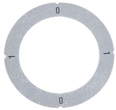 Knapsymbol Kontakt 0-1-0-1 sølv