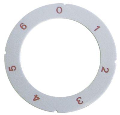 Knapsymbol Kontakt 7-takt  -°C ID ø 455mm sølv/rød UD ø 63mm