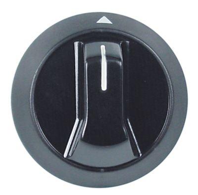knob switch zero mark ø 52mm shaft ø 6x4.6mmshaft flat upper black