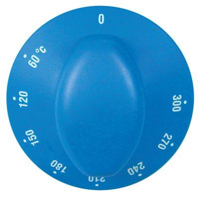 Knap Termostat T.maks. 300°C ø 70mm Akse ø 6x4,6mm Udglatning venstre blå Arbejdsområde 60-30