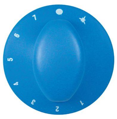 Knap Gastermostat 1-7 ø 70mm Akse ø 8x6,5mm Udglatning nede blå