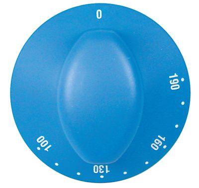 Knap Termostat T.maks. 190°C ø 70mm Akse ø 6x4,6mm Udglatning venstre blå Arbejdsområde 100-1