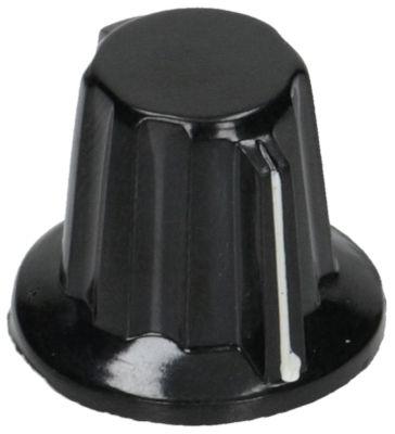 Knap Kontakt nulmærke  -°C ø 25mm Akse ø 6mm Udglatning  - sort